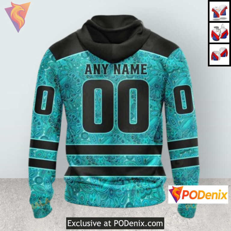 Ovarian Cancer Awareness Tribute Colorado Avalanche Hoodie For Women Custom 3D - 1