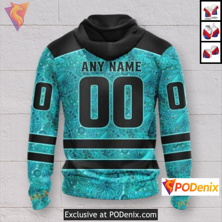 Ovarian Cancer Awareness Tribute Colorado Avalanche Mens Hoodie Custom 3D - 1