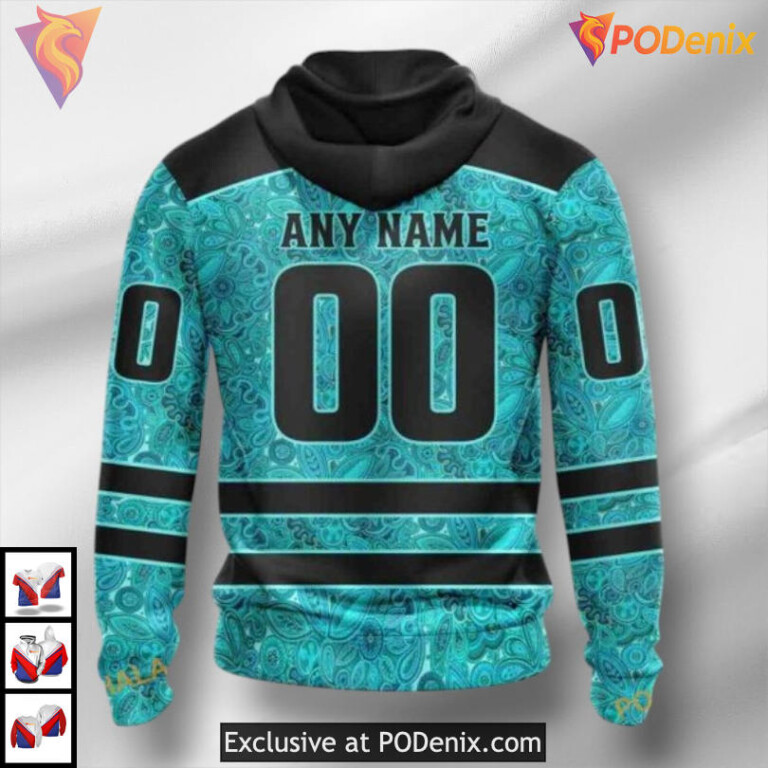 Ovarian Cancer Awareness Tribute Custom Name Dallas Stars Hoodie 3D - 1