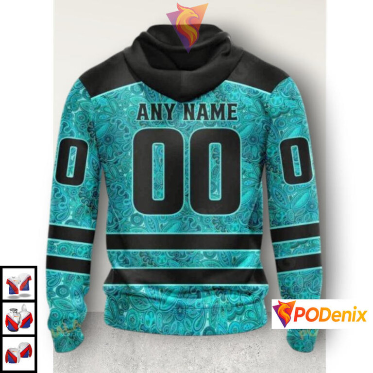 Ovarian Cancer Awareness Tribute Design Pittsburgh Penguins Graphic Hoodie NHL 3D - 1