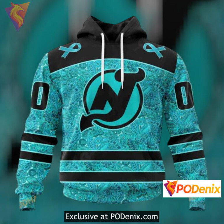 Ovarian Cancer Awareness Tribute New Jersey Devils Unisex Hoodie Custom 3D