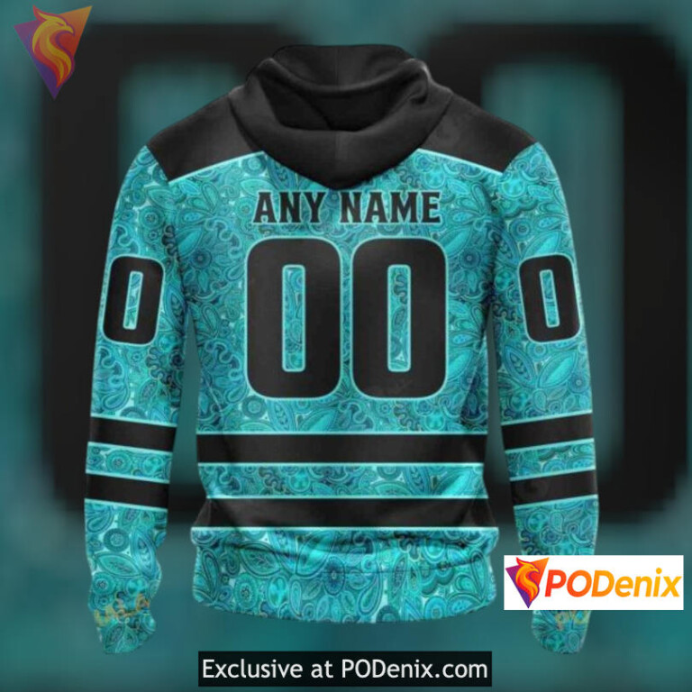 Ovarian Cancer Awareness Tribute New Jersey Devils Unisex Hoodie Custom 3D - 1