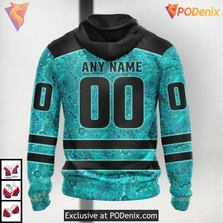 Ovarian Cancer Awareness Tribute NHL Montreal Canadiens Unisex Hoodie 3D - 1