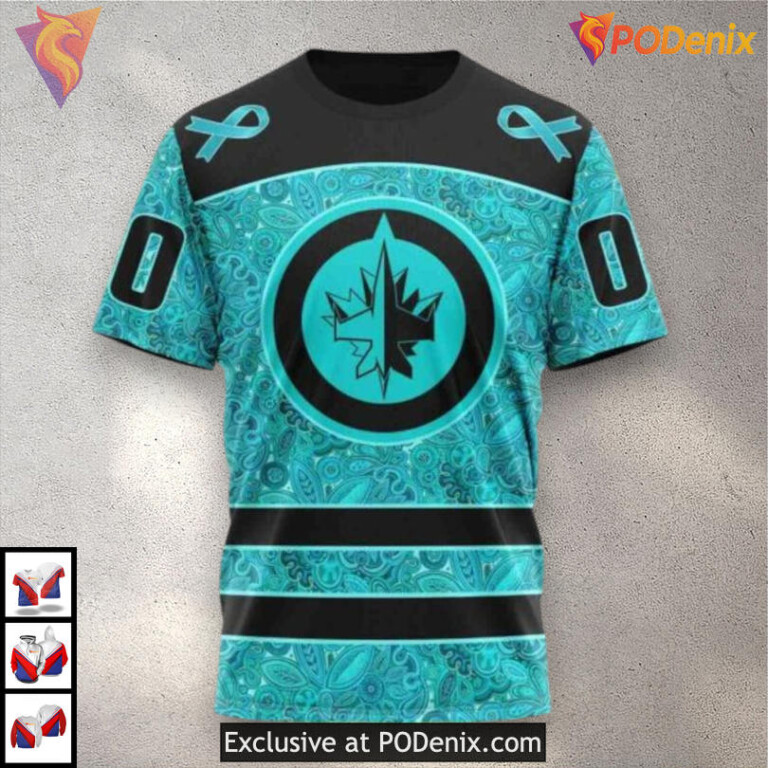Teenage Mutant Ninja Turtles Theme Winnipeg Jets Hoodie Custom NHL 3D Design - 2
