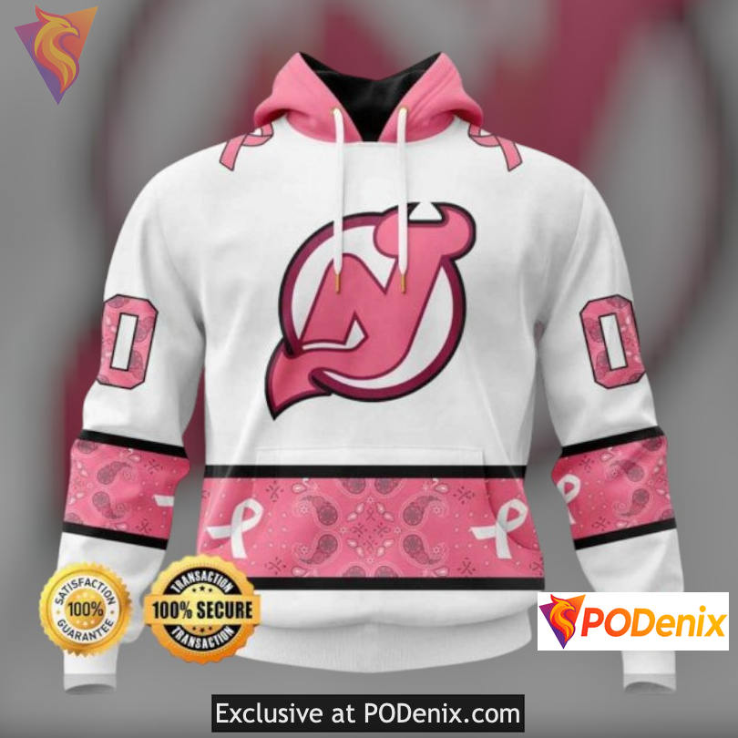Paisley Ribbon Awareness New Jersey Devils Personalized 3D Hoodie Apparel