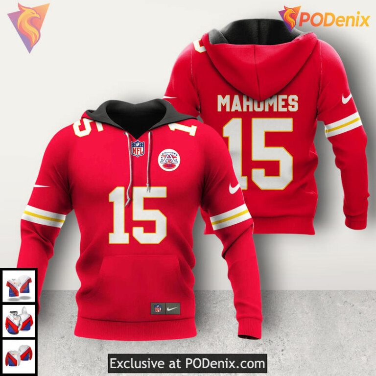 Patrick Mahomes AFC Champs Kansas City Chiefs Hoodie For Men, White Zip Up