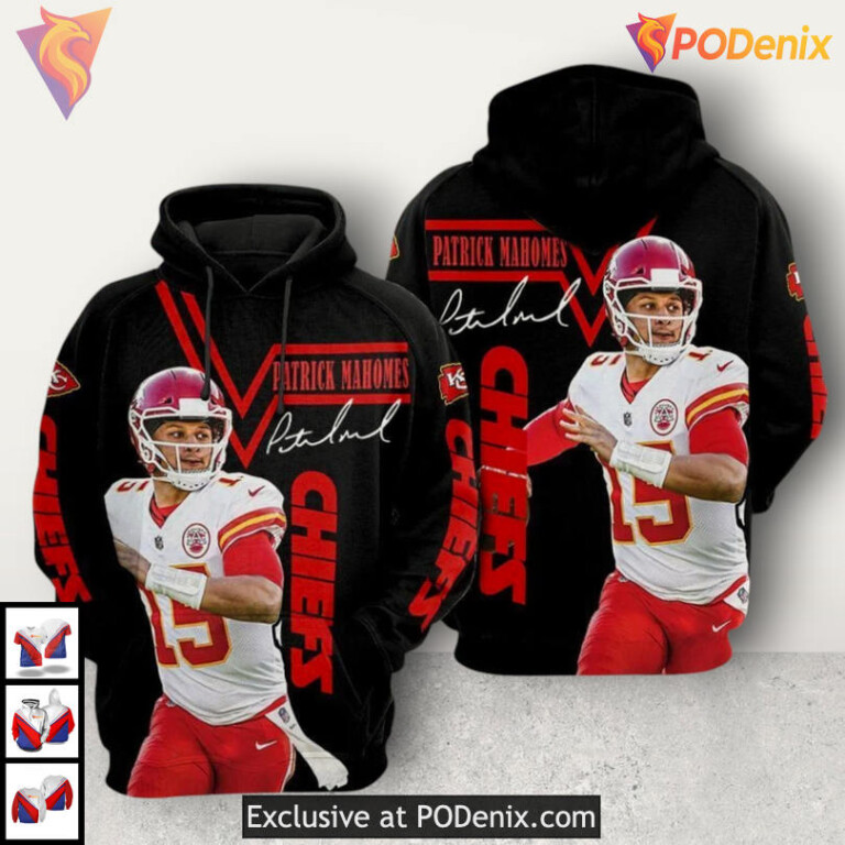 Patrick Mahomes Autograph Retro Kansas City Chiefs Hoodie For Men, Exclusive Gear