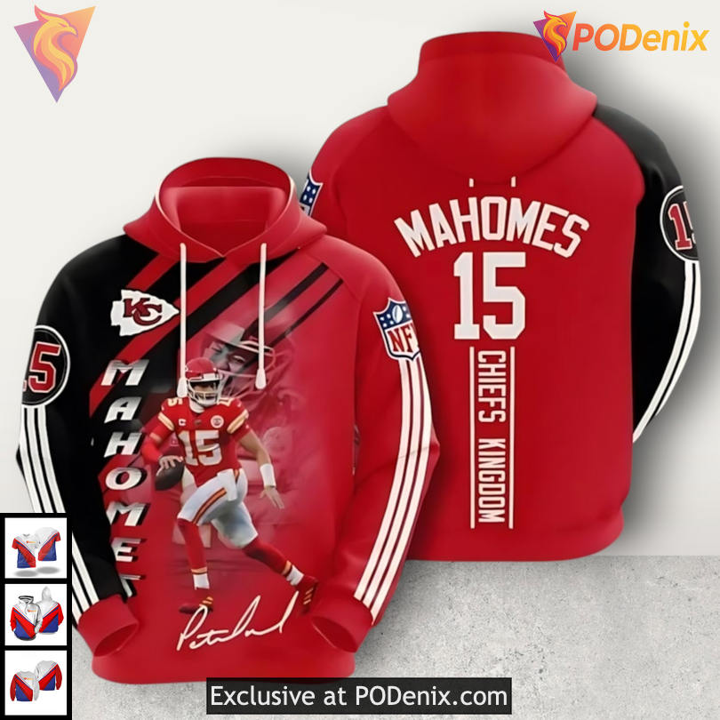 Patrick Mahomes Chiefs Kingdom Kansas City Chiefs Mens Hoodie, 3D Edition Patrick Mahomes Chiefs Kingdom Kansas City Chiefs Mens Hoodie, 3D Edition