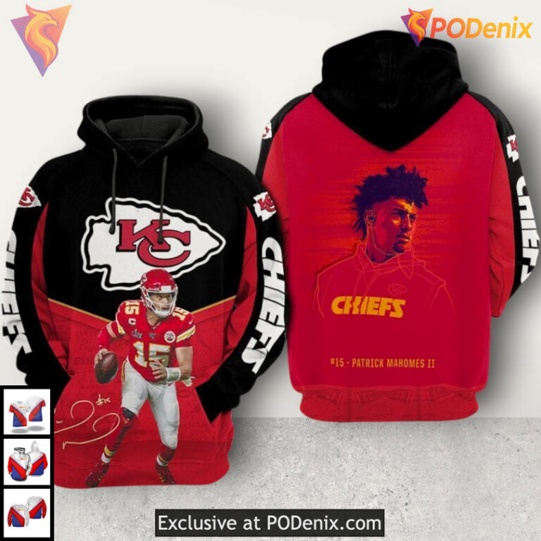 Patrick Mahomes II Number 15 Kansas City Chiefs Youth Hoodie, Limited Fan Gear