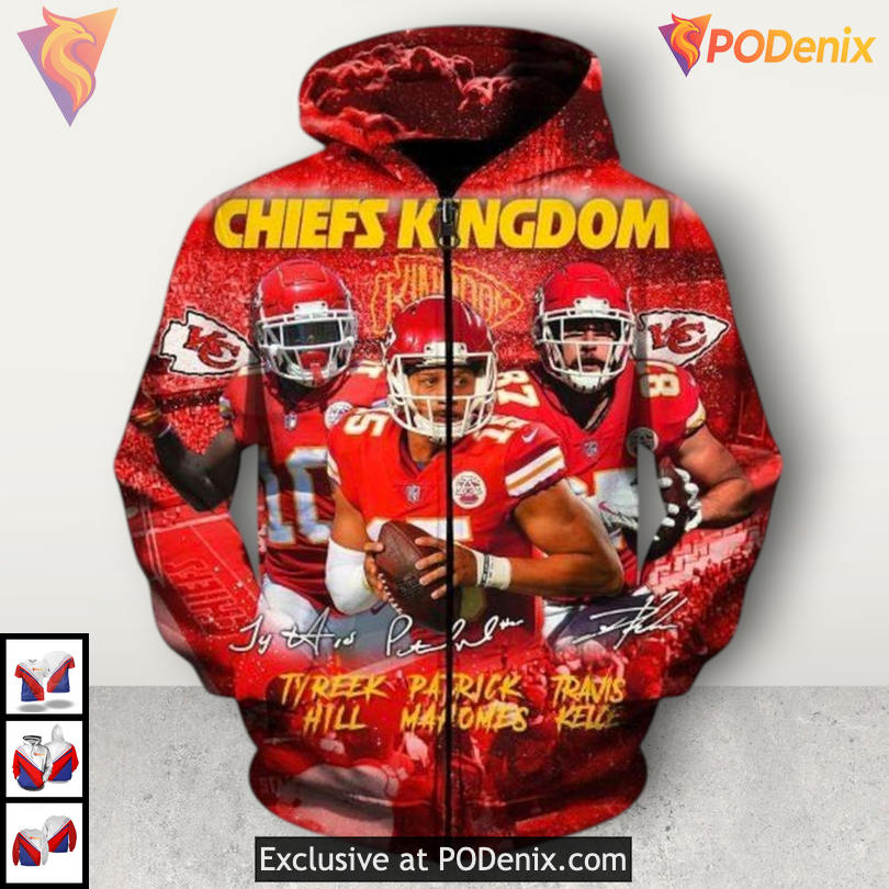 Patrick Mahomes Kingdom Kansas City Chiefs All Over Print Hoodie, 3D Unisex Style Patrick Mahomes Kingdom Kansas City Chiefs All Over Print Hoodie, 3D Unisex Style