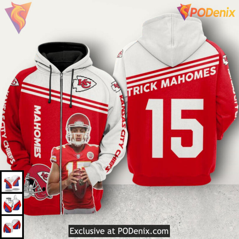 Patrick Mahomes Super Bowl LIV Kansas City Chiefs Retro Hoodie, 3D Mens Apparel
