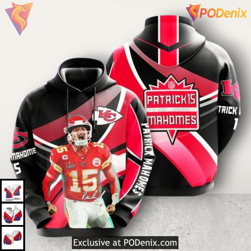 Patrick Signature Edition Kansas City Chiefs Hoodie, Womens Custom 3D Fan Gear Patrick Signature Edition Kansas City Chiefs Hoodie, Womens Custom 3D Fan Gear