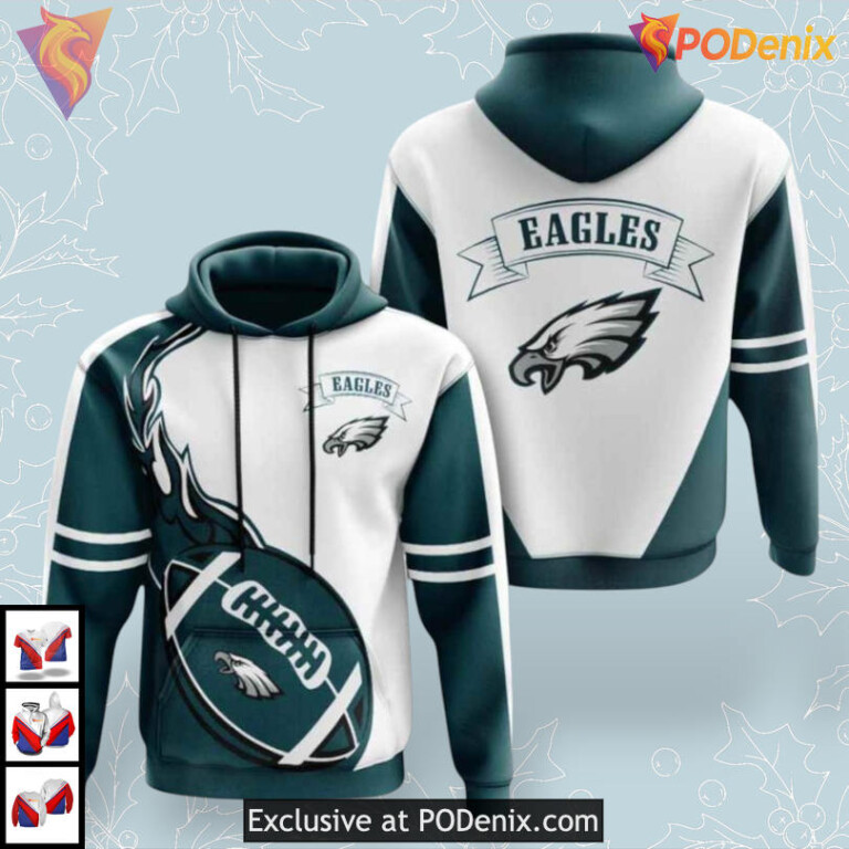 Patriotic Tribute Concept Mens Philadelphia Eagles Hoodie 3D All Over Print Gear