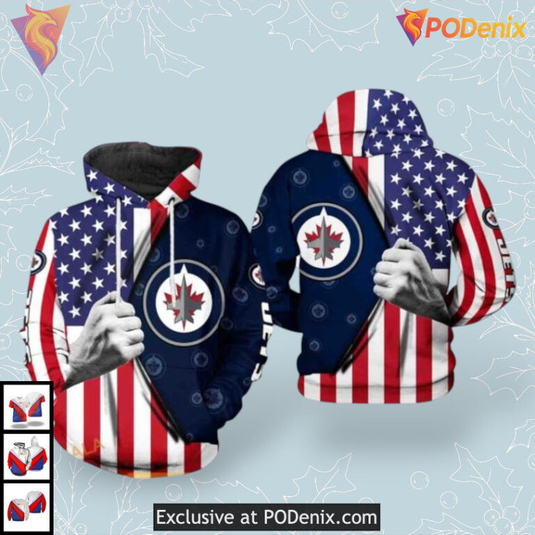 The 1948 RCAF Alternate Kit Concept Winnipeg Jets 3D Hoodie Custom NHL Edition