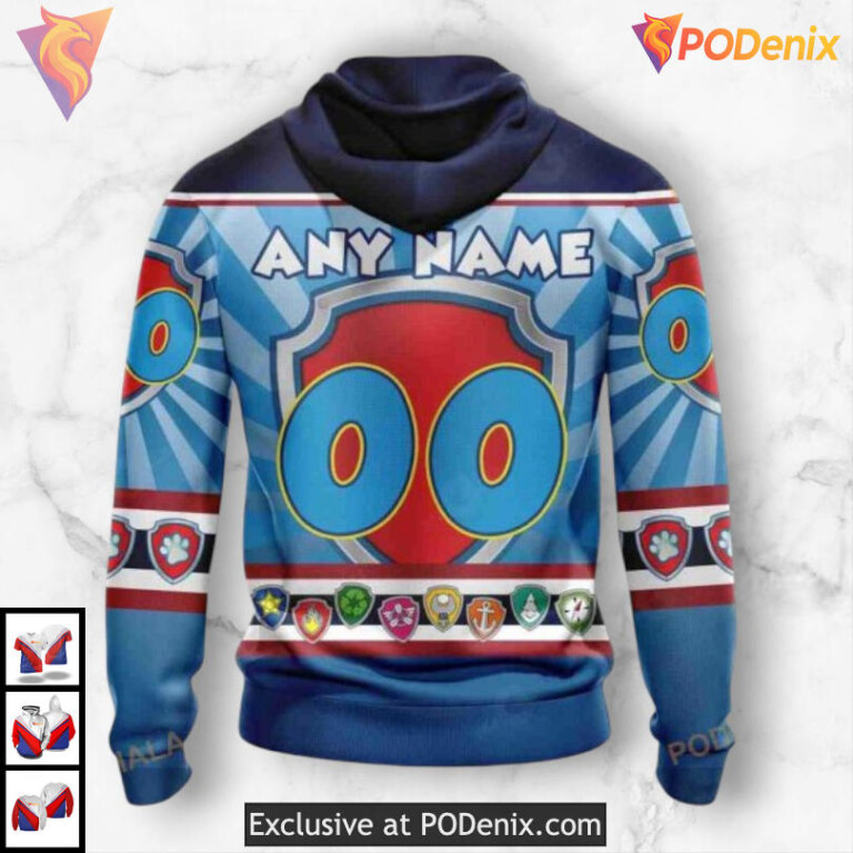 Paw Patrol Cartoon Design Dallas Stars Holiday Hoodie Custom Sweatshirt - 2