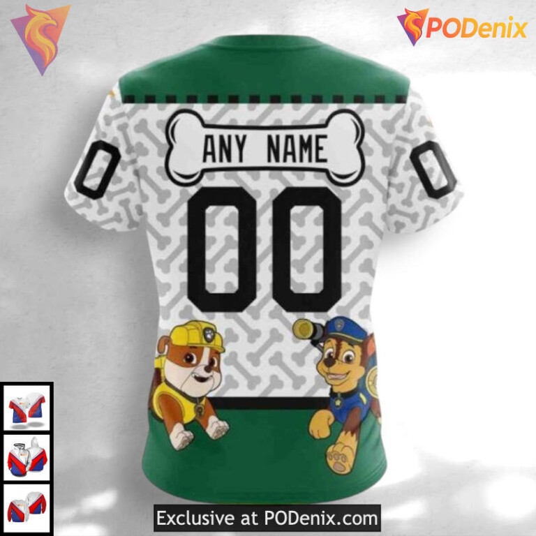 Paw Patrol Cartoon Design Dallas Stars Sweatshirt Hoodie Custom 3D Shirt - 3