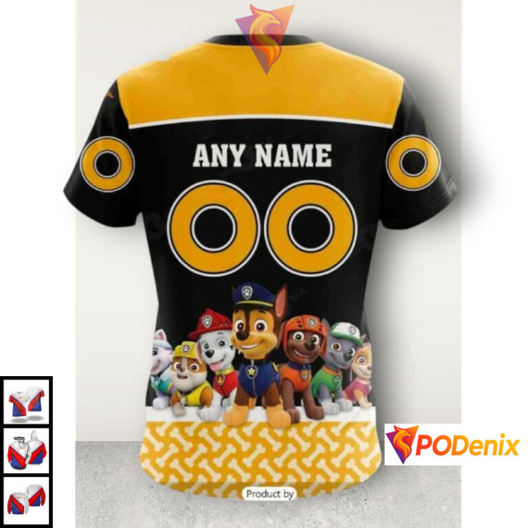 Paw Patrol Cartoon Design Personalized NHL Pittsburgh Penguins Full Print Hoodie 3D - 3