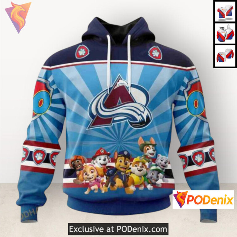 Paw Patrol Cartoon Edition Colorado Avalanche Hoodie 3D Sweatshirt
