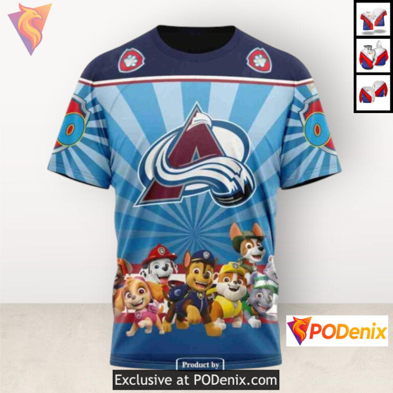 Paw Patrol Cartoon Edition Colorado Avalanche Hoodie 3D Sweatshirt - 3