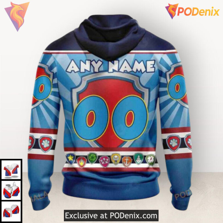 Paw Patrol Cartoon Edition Nashville Predators Pullover Hoodie Sweatshirt 3D - 2