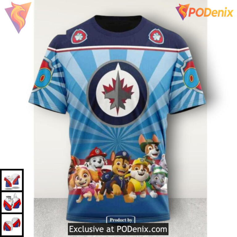 Hockey Fights Against Autism Edition Winnipeg Jets All Over Print Hoodie Custom - 2