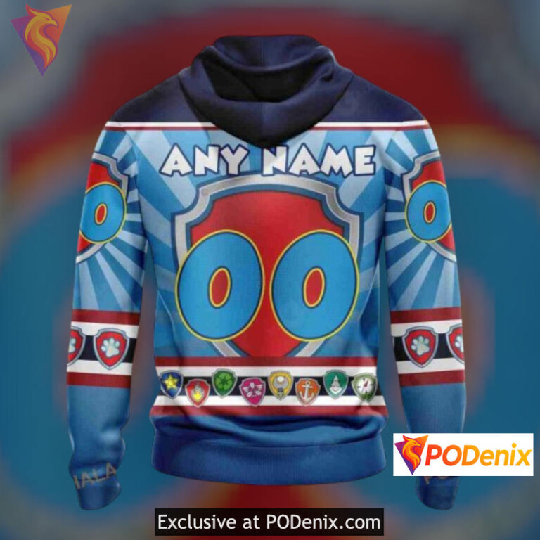 Paw Patrol Cartoon Graphic New Jersey Devils Graphic Hoodie Custom Sweatshirt - 2