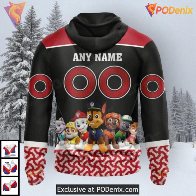 Paw Patrol Cartoon Graphic Personalized Montreal Canadiens Pullover Hoodie 3D - 1