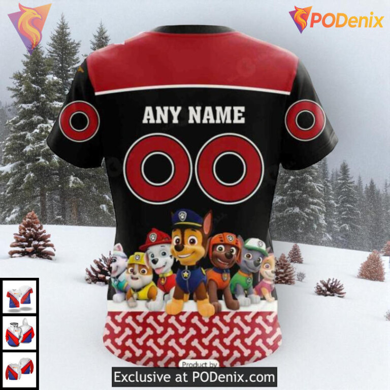 Paw Patrol Cartoon Graphic Personalized Montreal Canadiens Pullover Hoodie 3D - 3