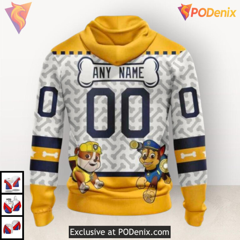 Paw Patrol Cartoon Style Nashville Predators 3D Hoodie Custom Fan Apparel - 1