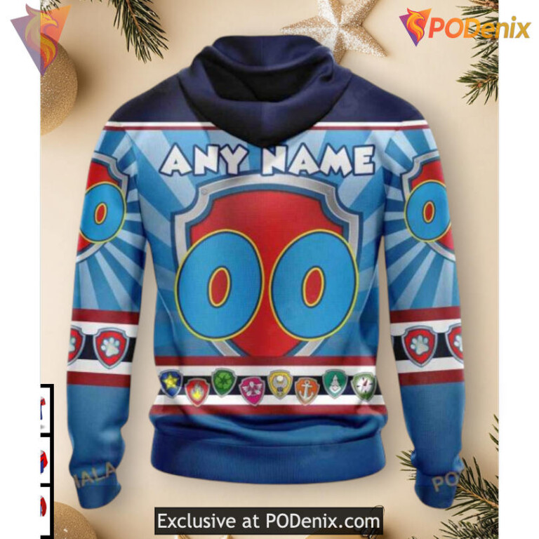 Paw Patrol Cartoon Theme Custom NHL Seattle Kraken Zip Up Hoodie 3D - 1