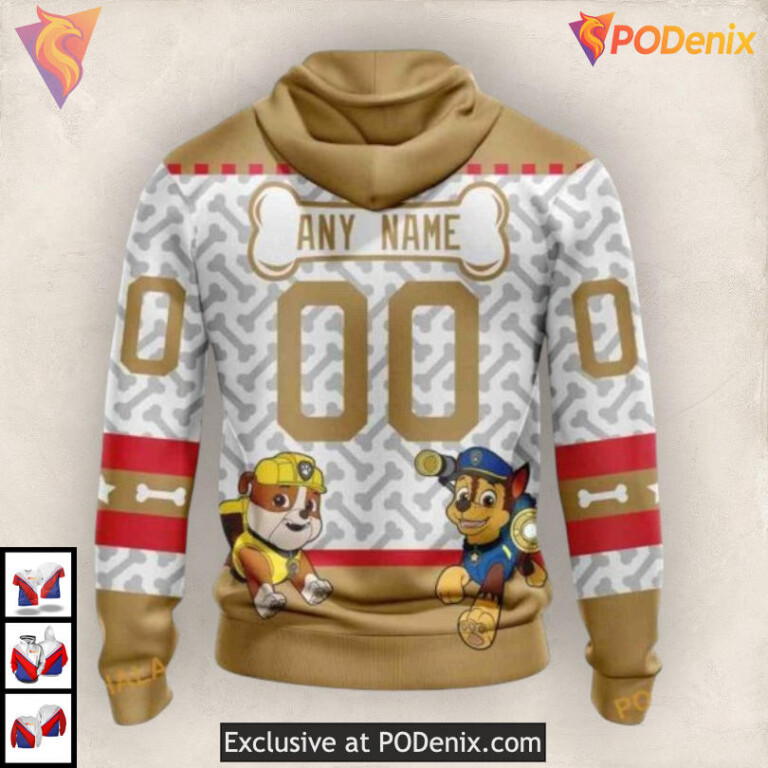 Paw Patrol Cartoon Theme NHL Ottawa Senators All Over Print Hoodie - 1