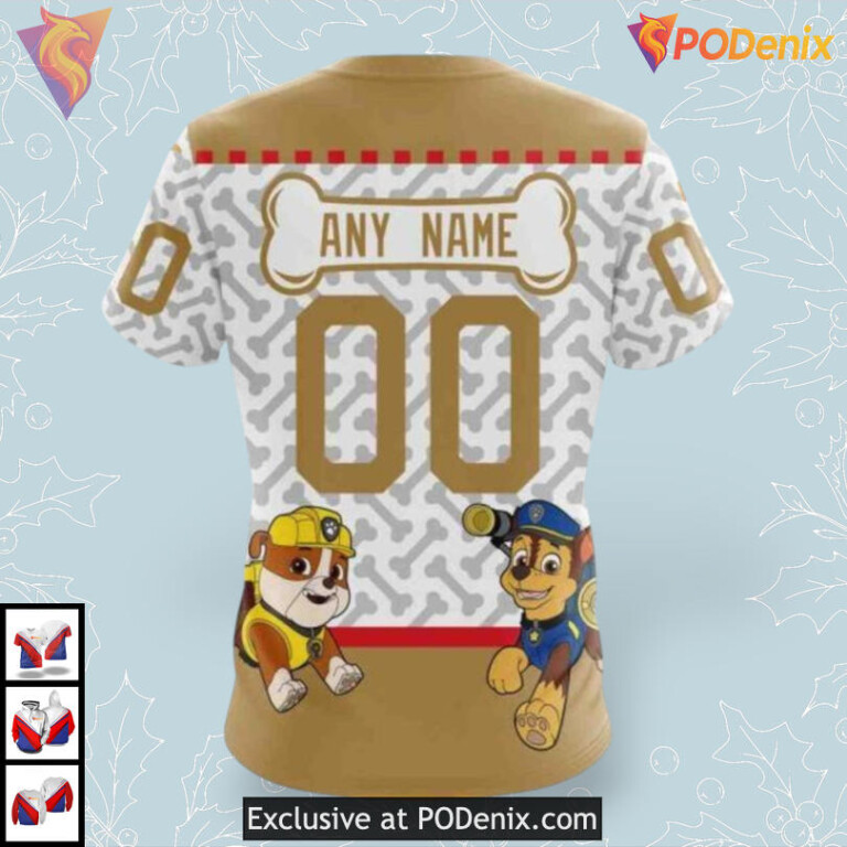 Paw Patrol Cartoon Theme NHL Ottawa Senators All Over Print Hoodie - 3