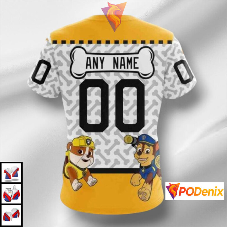 Paw Patrol Cartoon Theme NHL Pittsburgh Penguins Mens Hoodie 3D Sweatshirt - 3