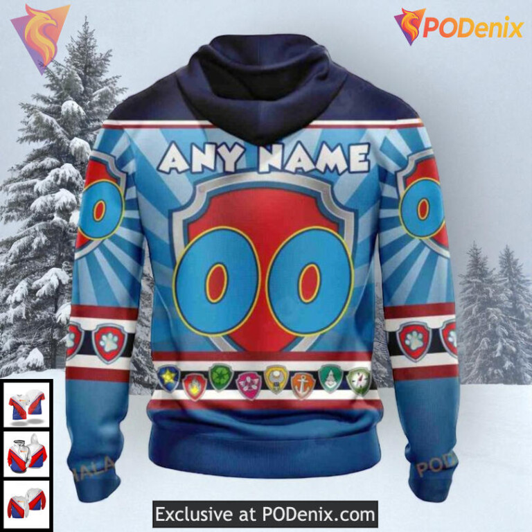 Paw Patrol Cartoon Theme NHL Retro Montreal Canadiens Hoodie 3D - 2