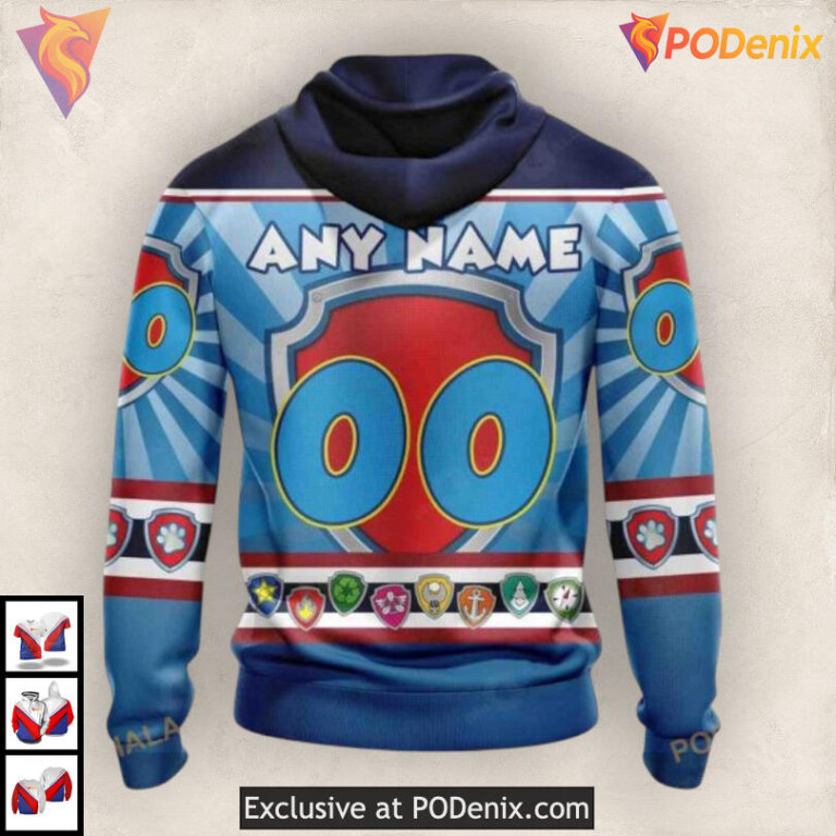 Paw Patrol Cartoon Theme NHL Vintage Ottawa Senators Hoodie 3D - 1