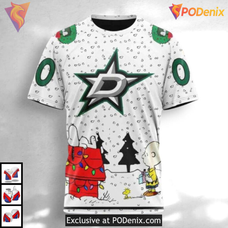 Peanuts Comic Edition Dallas Stars Zip Up Hoodie Custom 3D Shirt - 2