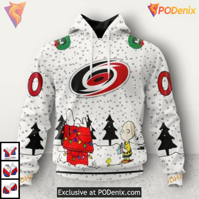 Peanuts Comic Inspired Design Carolina Hurricanes Personalized 3D Hoodie Sweatshirt