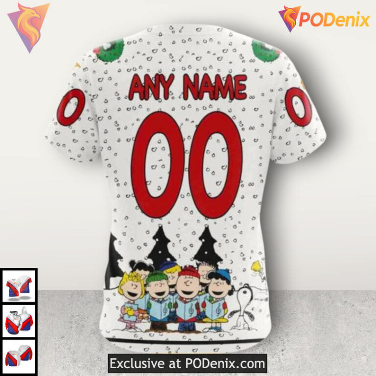 Peanuts Comic Inspired Design Carolina Hurricanes Personalized 3D Hoodie Sweatshirt - 3