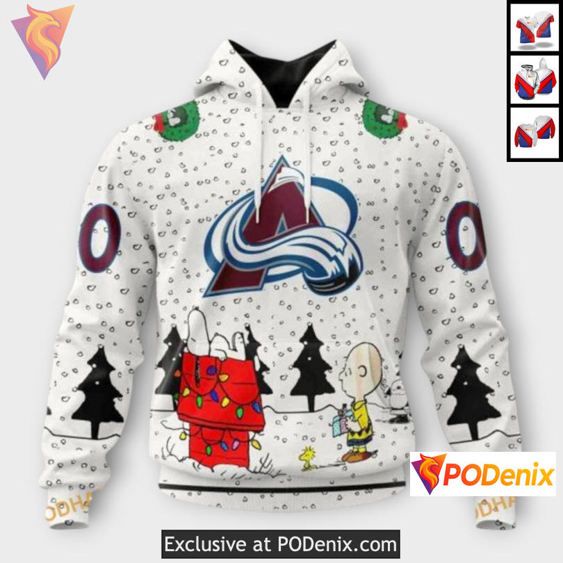 Peanuts Snoopy Artwork Colorado Avalanche Warm Hoodie Custom Sweatshirt