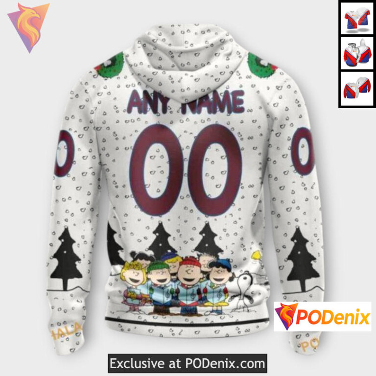 Peanuts Snoopy Artwork Colorado Avalanche Warm Hoodie Custom Sweatshirt - 1