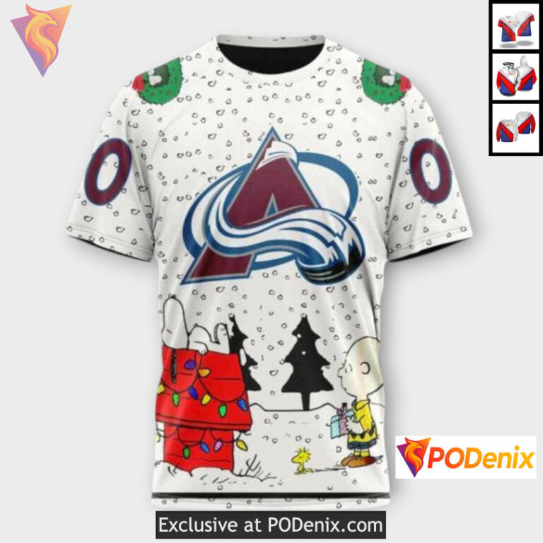Peanuts Snoopy Artwork Colorado Avalanche Warm Hoodie Custom Sweatshirt - 2