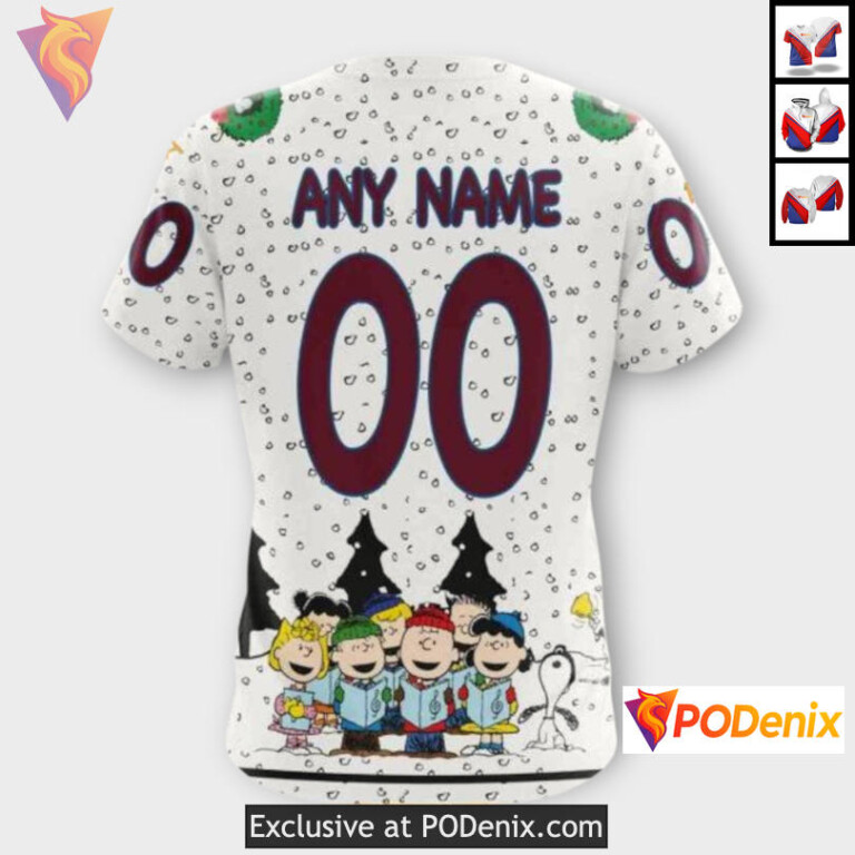 Peanuts Snoopy Artwork Colorado Avalanche Warm Hoodie Custom Sweatshirt - 3