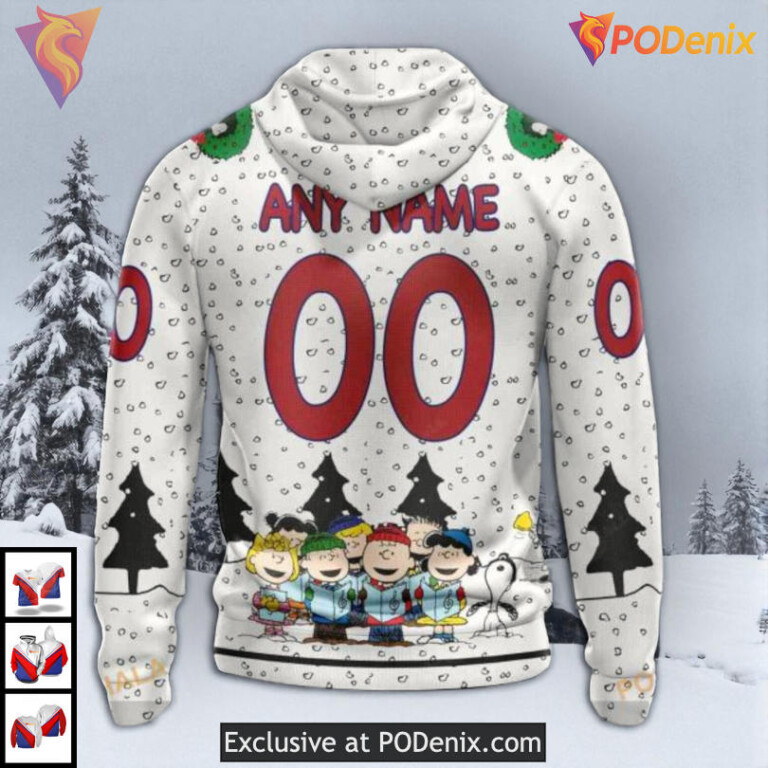 Peanuts Snoopy Cartoon Design Personalized Montreal Canadiens Full Print Hoodie 3D - 1