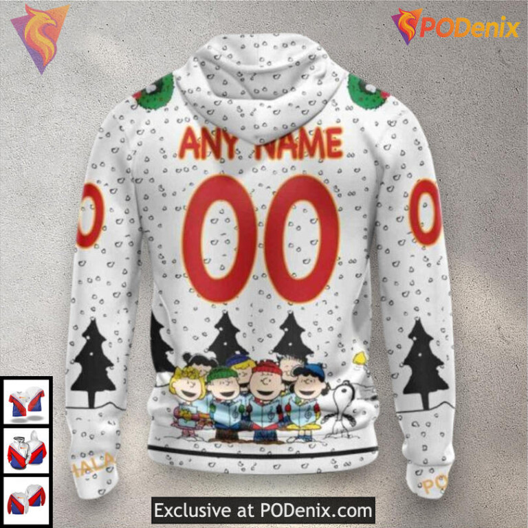 Peanuts Snoopy Cartoon Theme Calgary Flames Pullover Hoodie 3D Edition - 1