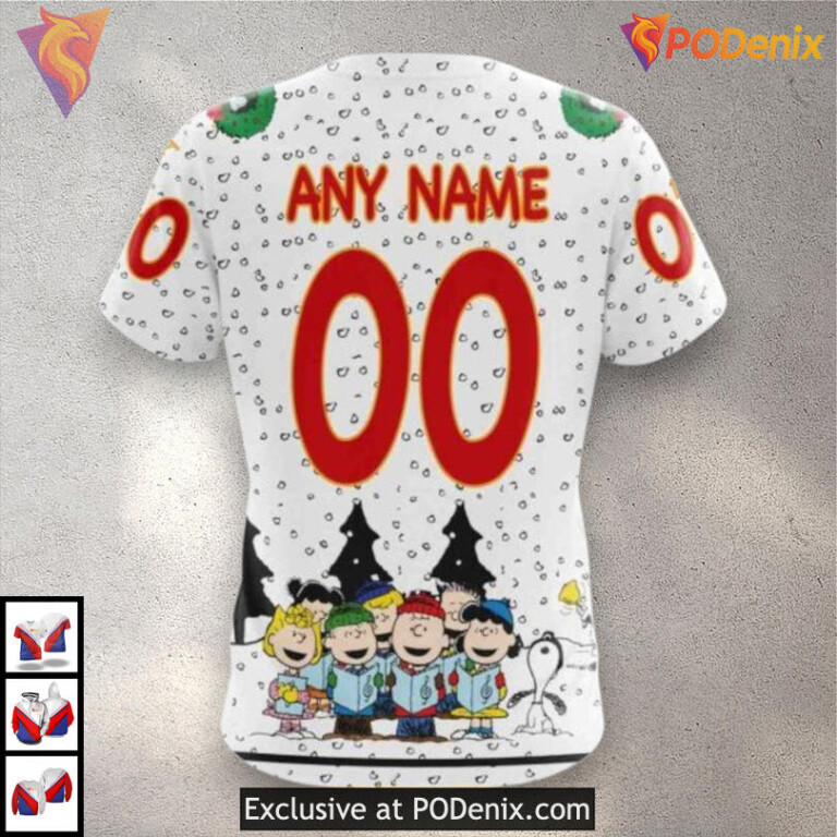 Peanuts Snoopy Cartoon Theme Calgary Flames Pullover Hoodie 3D Edition - 3