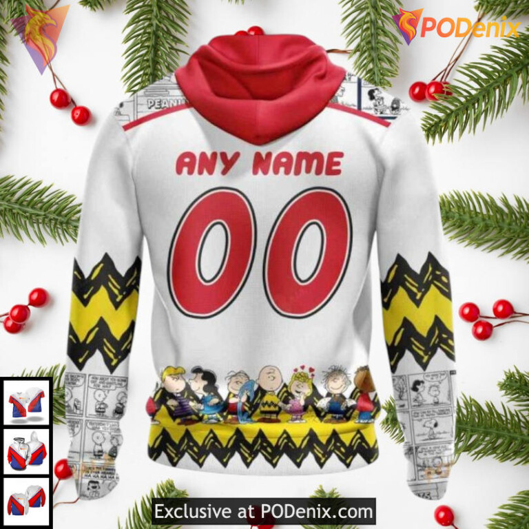 Peanuts Snoopy Character Design Personalized Ottawa Senators Hoodie 3D NHL - 1