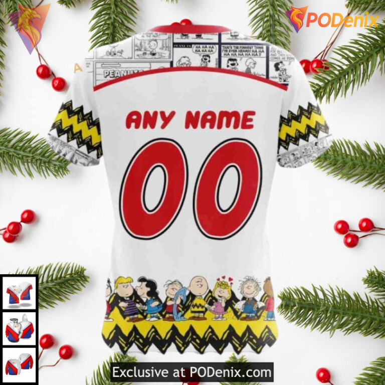 Peanuts Snoopy Character Design Personalized Ottawa Senators Hoodie 3D NHL - 3