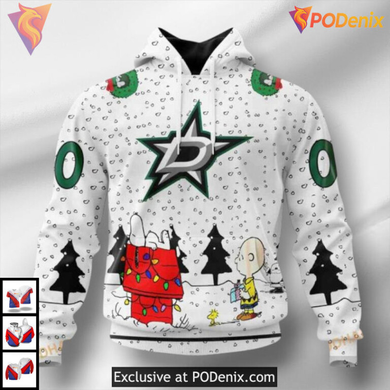 Peanuts Snoopy Comic Edition Dallas Stars Holiday Hoodie Custom 3D Shirt