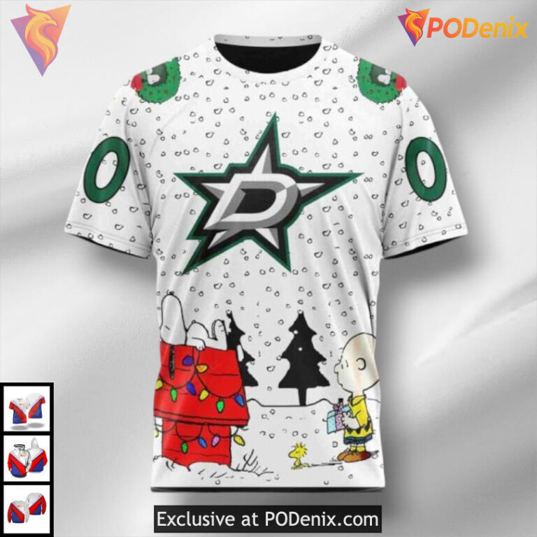 Peanuts Snoopy Comic Edition Dallas Stars Holiday Hoodie Custom 3D Shirt - 2