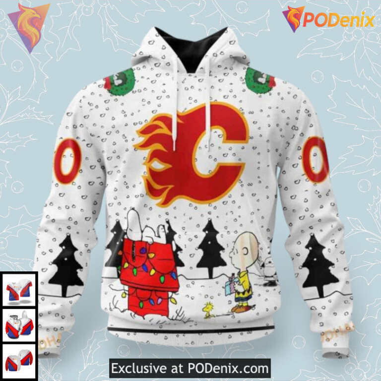 Peanuts Snoopy Edition Personalized Calgary Flames 3D Hoodie Fan Apparel